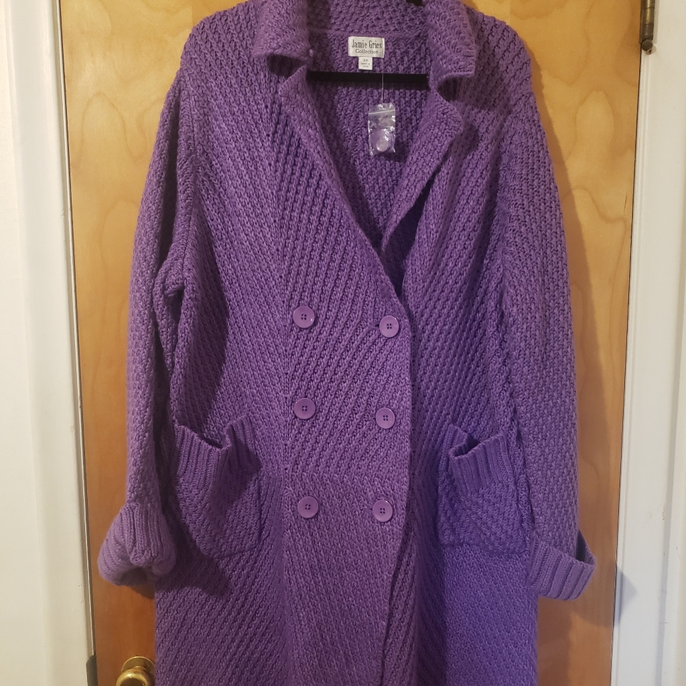 New Jamie Gries Cozy Knit Cardigan Sweater